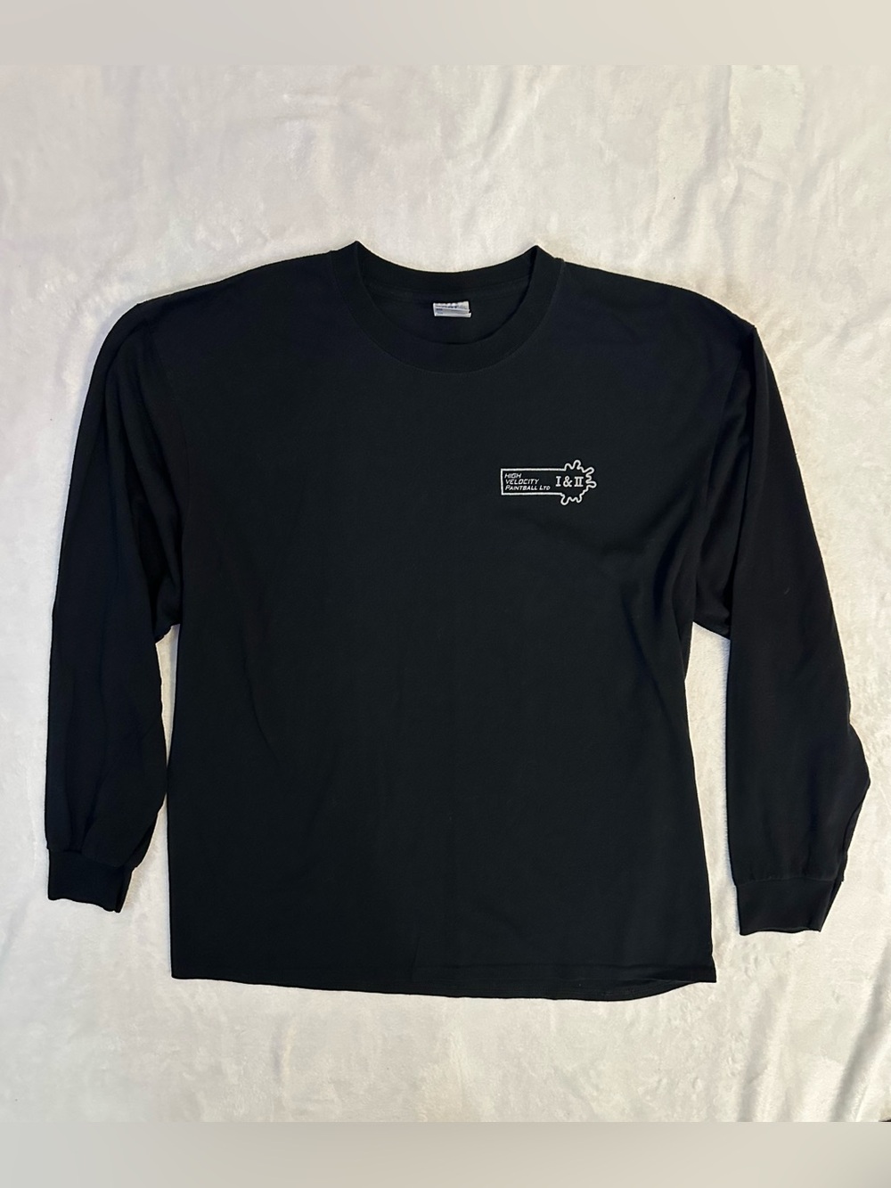 High Velocity Paintball Long Sleeve Crew Neck T-Shirt in Black Size XL